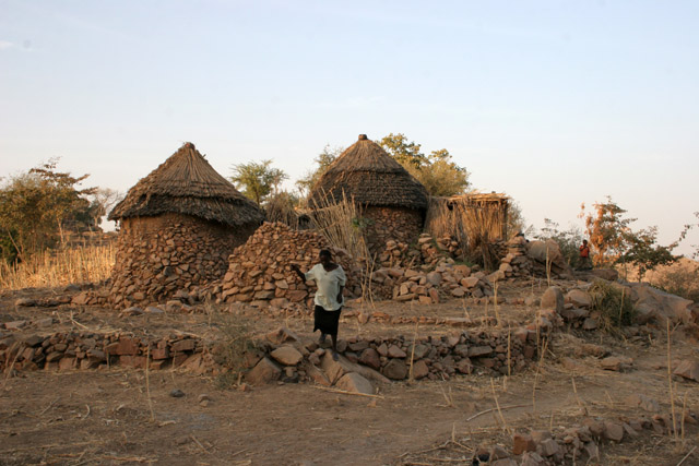 Mountain village at Mandara Mountains. Cameroon.