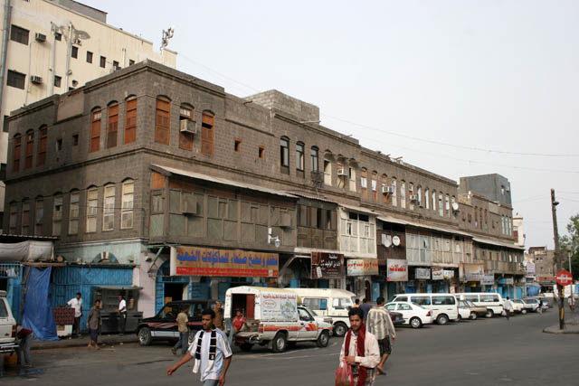 Street at Aden city at part called Crater. Yemen.