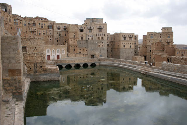 Huge cistern at Hababah village. Yemen.