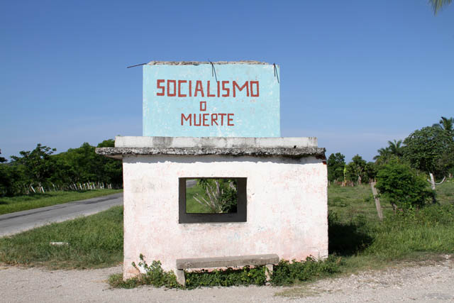 Socialismo o Muerte. It can be seen all around country. Cuba.
