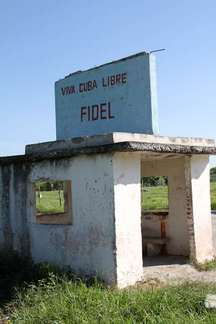 Viva Cuba Libre, Fidel. It can be seen all around country. Cuba.