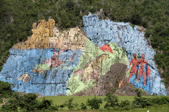 Mural de la Prehistoria, Vinales valley (Valle de Vinales). Cuba.