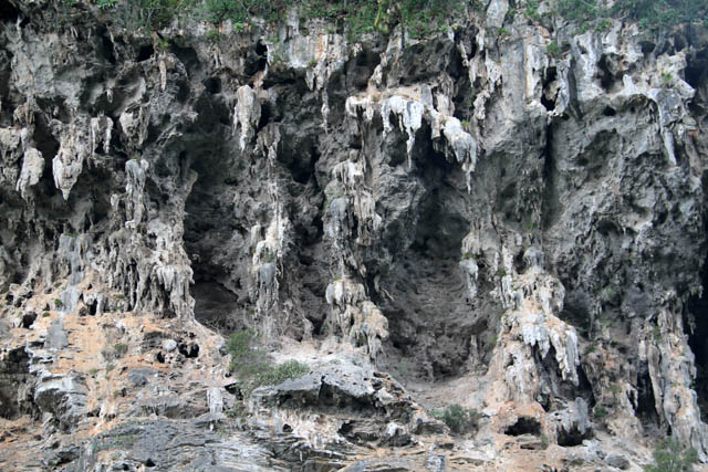 Limestone cliffs, Vinales valley (Valle de Vinales). Cuba.