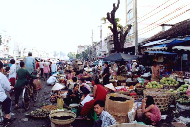 Morning market in Saigon. Vietnam.